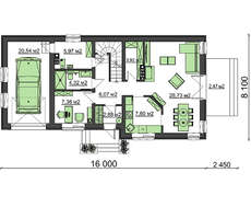 Великолепный проект дома с просторной террасой над гаражом