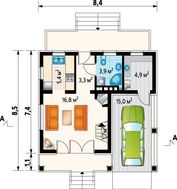 Мансардный дом квадратной формы 9 на 9