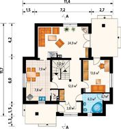 Двухэтажный особняк с просторной кухней-столовой
