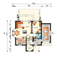 Красивый дом с гаражом и эркером