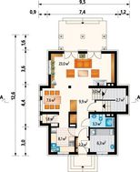 Роскошный двухэтажный коттедж с балконами и кровлей из натуральной черепицы