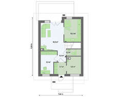 Проект небольшого классического дома площадью105 м²