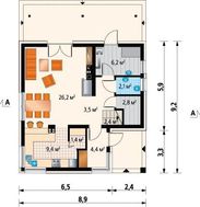 Проект современного особняка на четыре спальни