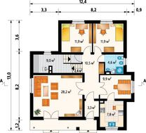 Приятного вида декорированный деревом жилой дом