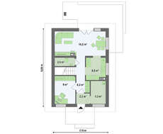 Проект небольшого коттеджа площадью 103 м²