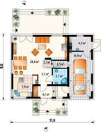 Уютный жилой дом с просторной гостиной