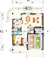 Строгий загородный дом с мансардой