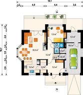 Проект красивого мансардного дома 11 на 14