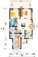 Оригинальный проект дома с гаражом для одной машины