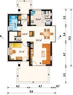 Двухэтажный коттедж с нежным экстерьером