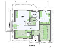 Готовый проект дома с мансардой 10 на 12