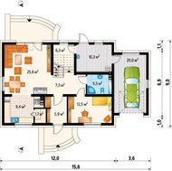 Проект поместья с мансардой для узкого участка с габаритами 9 на 15