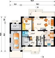 План двухэтажного дома площадью 165 кв.м под красной крышей из натуральной черепицы