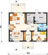 Дом прямоугольной формы 9 на 12