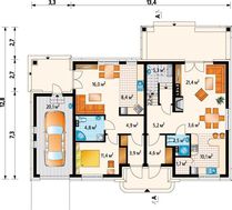 Планировка привлекательного особняка площадью 234 кв. м с пятью спальнями