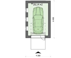 Проект гаража на 28 m²