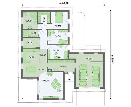 Проект одноэтажного коттеджа в скандинавском стиле