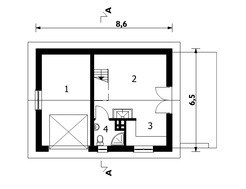 Проект мансардного здания с гаражом и печкой