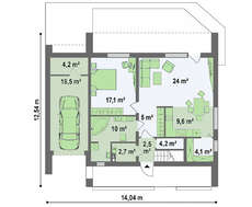 Двухэтажный дом с просторной террасой