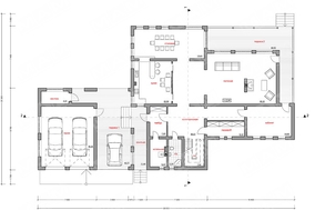 Проект роскошного двухэтажного особняка в стиле ранчо