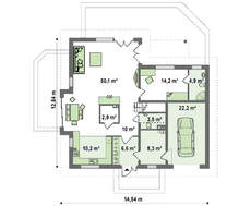 Проект классического дома площадью 260 кв.м. с гаражом
