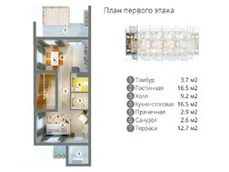 Проект двухэтажного коттеджа на шесть квартир