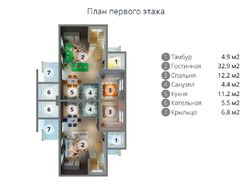 План великолепного таунхауса на пять спален