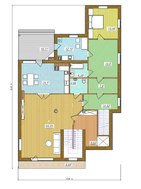 Проект классического двухэтажного особняка для наклонного участка