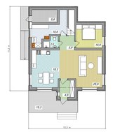 Проект мансардного дома необычной формы