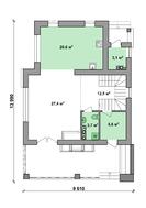 Архитектурный проект ультрасовременного коттеджа на два этажа