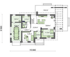 Проект современного двухэтажного дома простой конструкции