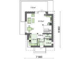 Проект экономичного дома для узкого участка