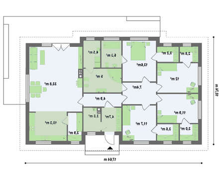 Классический одноэтажный дом