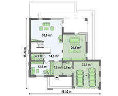 Небольшой особняк с гаражом на 2 машины