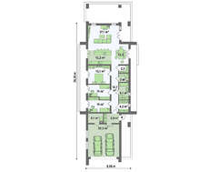 Проект для строительства дома для узкого участка