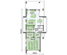 Проект для строительства компактного дома для узкого участка