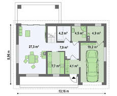 Современный стильный дом с гаражом