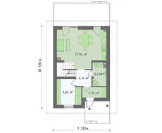 Небольшой классический загородный коттедж