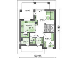 Стильный современный коттедж с кирпичным фасадом