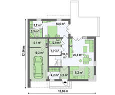 Модерновый коттедж с площадью до 150 m²