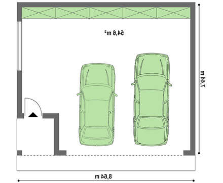 Минималистичный проект гаража на 2 авто