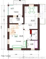 Симпатичный двухэтажный коттедж с цокольным этажом