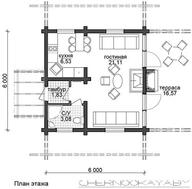 Малогабаритный домик из бруса
