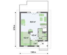 Проект дома для узкого участка