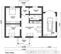 Небольшой загородный дом с гаражом