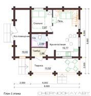 Двухэтажный особняк в деревенском стиле