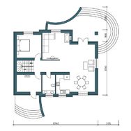 Проект изысканного дома необычной архитектурной формы