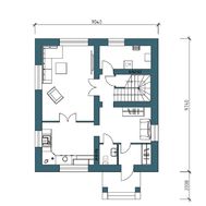 Проект стильного двухэтажного дома с двумя аккуратными балкончиками