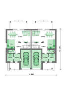 Архитектурный проект современного дома на две семьи