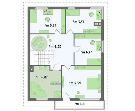 Проект двухэтажного дома с подвалом